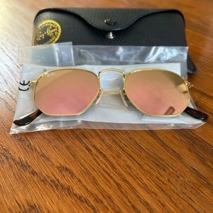 Pink hexagon Ray Bans